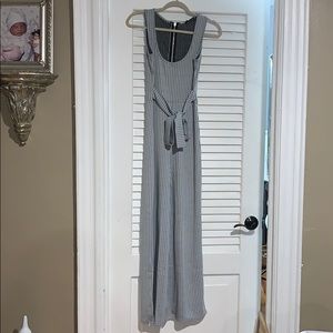 GRAY RIBBED ROMPER